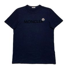 モンクレール 文字ロゴ ワッペン ネイビー M Tシャツ 国内正規品 5S435