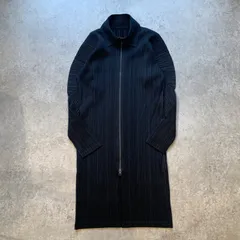 PLEATS PLEASE ISSEY MIYAKE プリーツプリーズイッセイミヤケ　プリーツコート　ダブルジップ　ブラックのサムネイル