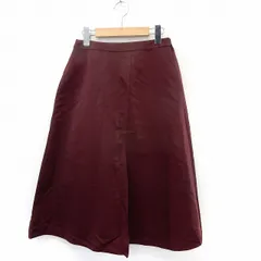 OMEKASHI オメカシ スカート フレア 膝下丈 スリット バックジップ ウエストゴム F エンジ /ST4