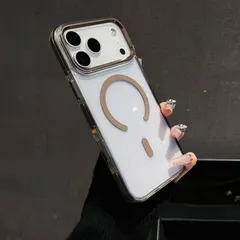 2026 新作 マグセーフ対応 スマホケース 電気メッキフレーム 透明クリアiPhone17/17pro/17pro max/16/15/14/13 多機種対応