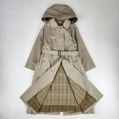 BURBERRY　ステンカラーコート　バーバリーズ 英国製 ヴィンテージ ノバチェック ライナー付 フード付き 希少