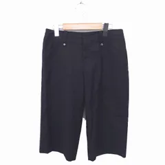 ロートレアモン LAUTREAMONT クロップド パンツ センタープレス ストレート ジップフライ 3 黒 ブラック /TT13