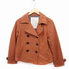 フーズフーチコ who's who Chico ステンカラーコート アウター ショート丈 無地 ウール混 M キャメル 茶 /FT5