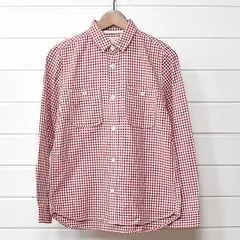 エドウィン ギンガムチェック シャツ M レッド ホワイト EDWIN｜22i2208のサムネイル