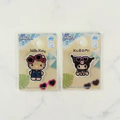 新品 サンリオ 日焼けキティちゃん クロミちゃん ワッペン 2個セット 手芸 入園準備 入学準備 推し活 セリア キャンドゥ ダイソー ワッツ
