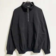 古着　HARE ハレ　長袖ハーフジッププルオーバー　リングジップ　made in Japan　黒　ブラック　Sサイズ