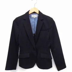 エスプリミュール ESPRITMUR テーラード ジャケット アウター ストライプ柄 7 ブラック 黒 /FT5