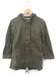 アダムエロペ Adam et Rope' モッズ コート アウター フード 長袖 コットン 綿 38 カーキ /FT42