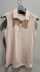 J Lindeberg ピンク ノースリーブ ポロTシャツ