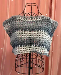 青いグラデーションベスト ※ハンドメイド