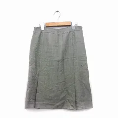 アンケート en quete スカート フレア 膝丈 ウール 総柄 11 グレー 灰 /KT15