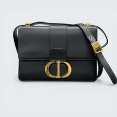 Christian Dior 極美品 ディオール 30 MONTAIGNE モンテーニュ ショルダーバッグ M9203UMOS_M911 カーフ レザー 2020年 ブラック ゴールド金具 クリスチャンディオール Aランク 鑑定済 中古 ディオールバッグ