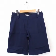 ナチュラルビューティーベーシック NATURAL BEAUTY BASIC パンツ ハーフ ショート ロールアップ Ｍ ネイビー 紺 /FT20