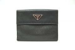 プラダ Wホック 二つ折り 財布 サイフ 三角ロゴプレート Unisex
