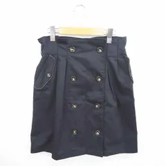 ギャミヌリィ gaminerie スカート タイト ひざ丈 前開き 無地 シンプル S 黒 ブラック /TT30