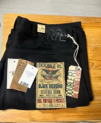 RRL(ダブルアールエル) ヴィンテージ FIVE POCKET ブラックオンブラック 34/32