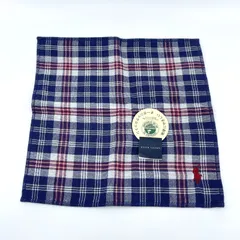 RALPH LAUREN ラルフローレン ハンカチ　ミニタオル　メンズ　ロゴ刺繍　チェック　コットン　25×25