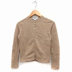 ナチュラルビューティーベーシック NATURAL BEAUTY BASIC カーディガン ニット クルーネック モール 無地 M ベージュ /FT21