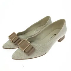 DIANA ダイアナ パンプス 表記サイズ:22 リボンバックル/キャンバス/22.0/小さいサイズ    ベージュ レディース / 240001196364