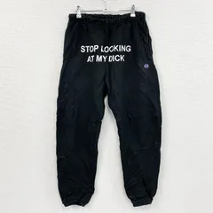 古着 used　Champion　チャンピオン　Pizza Slime　ピザスライム　リバースウィーブ　スウェットパンツ　ブラック　Mサイズ