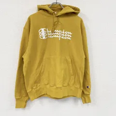 古着 used　Champion　チャンピオン　リバースウィーブ　スウェットパーカー/フーディー　黄色　イエロー　Lサイズ