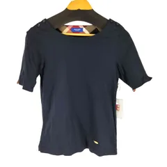 バーバリーブルーレーベル BURBERRY BLUE LABEL 袖チェック柄切替 S/S カットソー レディース DE：38 