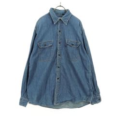 90s ポロカントリー ラルフローレン デニムシャツ ハミルトン社製 80s ポロ カントリー ラルフローレン デニムシャツ ハミルトン社 L