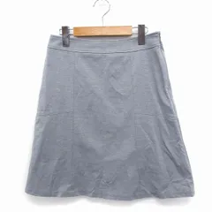 23区 オンワード樫山 フレア スカート ひざ丈 コットン 綿 38 グレー 灰 /FT38