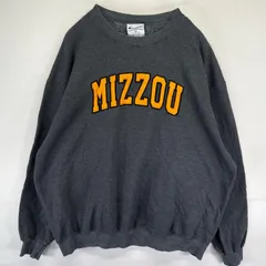 古着 チャンピオン Champion スウェット トレーナー クルーネック カレッジロゴ刺繍 プルオーバー 大きいサイズ 3XL  ダークグレー メンズ