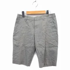 アダムエロペ Adam et Rope' パンツ テーパード ハーフ リネン混 コットン混 ジップフライ 36 グレー /NT5
