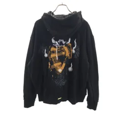 ROCAWEAR ロカウェア 長袖 スウェット ジップパーカー XL ブラック メンズ 古着のサムネイル