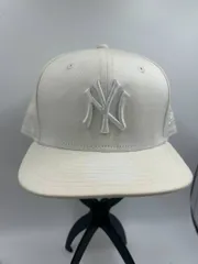 NEW ERA ニューエラ 59FIFTY 7 3/8 NY ニューヨーク ヤンキース ロゴ 刺繡 ベースボールキャップ キャップ 帽子 ホワイト 58.7㎝ N-28