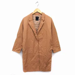 アズールバイマウジー AZUL by moussy チェスター コート アウター ミドル 中綿 コットン混 タック S 茶 ブラウン /NT25