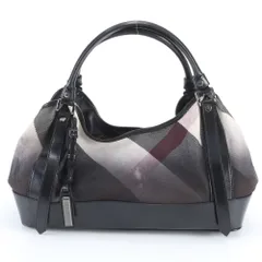 美品 バーバリー ノバ チェック レザー キャンバス トート バッグ トート レディース RWM DU30-2【中古】