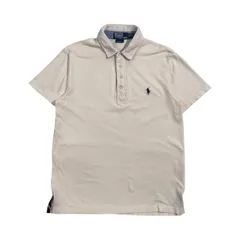 90s Polo by Ralph Lauren ポロ ラルフローレン CUSTOM FIT  鹿の子 半袖 ポロシャツ サイズ M /ホワイト系 メンズ ビンテージ
