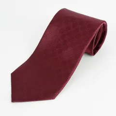 新品 グッチ GUCCI ネクタイ GGパターン ボルドー