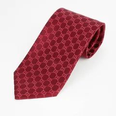 新品 グッチ GUCCI ネクタイ GGパターン レッド
