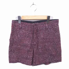 アーバンリサーチ URBAN RESEARCH キュロット ショート パンツ 総柄 厚手 38 レッド ネイビー 赤 紺 /TT34