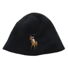 ポロ ラルフローレン POLO RALPH LAUREN 帽子 ニット帽 ポニー刺繍 ブラック /YO1 ■GY35