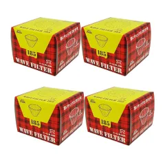 カリタ Kalita ウェーブフィルター 185 KWF-185 (2～4人用) 50枚入×4箱 大容量ストックセット (計200枚) 専用ペーパーフィルター コーヒーフィルター