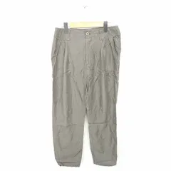 マカフィー MACPHEE トゥモローランド パンツ テーパード 薄手 ジップフライ 無地 シンプル 36 カーキ /TT9