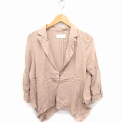 ジーナシス JEANASIS ジャケット アウター テーラード 長袖 無地 F ベージュ /FT29