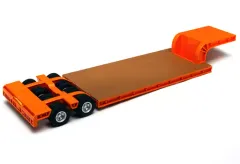 【中古】ミニカー 1/50 16輪 中低床重量物運搬用トレーラ 内宮運輸(オレンジ) [KK1001U]のサムネイル
