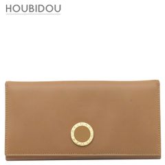 良品✨ブルガリ 二つ折り 長財布 コローレ サークル金具 レザー 黒 
