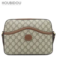 グッチ GUCCI ショルダーバッグ GGスプリーム ショルダー GGスプリームキャンバス ベージュ×ブラウン ゴールド金具 インターロッキングG  675891 【保存袋】【中古】