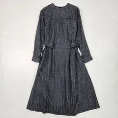 美品　COMMEdesGARCONS　ロングワンピース　コムコム　総柄　ベルト　Aライン　マキシ丈　大きめデザイン　XS