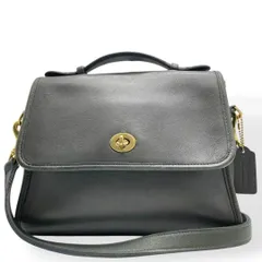 極美品　COACH オールドコーチ ショルダーバッグ 2WAY　グリーン　USA