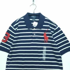 ポロラルフローレン ビックポニー ストライプ 半袖 ポロ