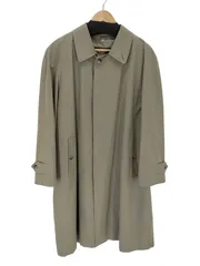 バーバリーロンドン BURBERRY LONDON MADE IN ENGLAND ノバチェックライナー付き 比翼ステンカラーコート 玉虫 本国 メンズ  50