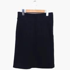 ガリャルダガランテ GALLARDAGALANTE 台形 スカート 膝丈 ウール混 無地 シンプル 厚手 1 ブラック 黒 /HT25